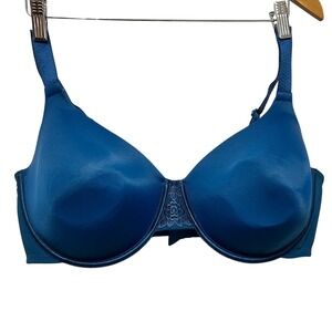 Vanity Fair Womens Bra 44DD‎ Teal Blue Full Coverage Underwire Smooth Support